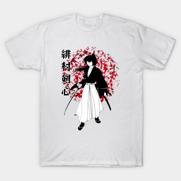 Samurai X Rurouni Kenshin Himura T-Shirt by ahmadzakiramadhan